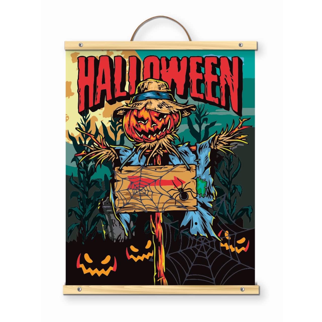 16" x 20" Scarecrow Paint-by-Number Kit with Wood Display Hanger by Artist's Loft®